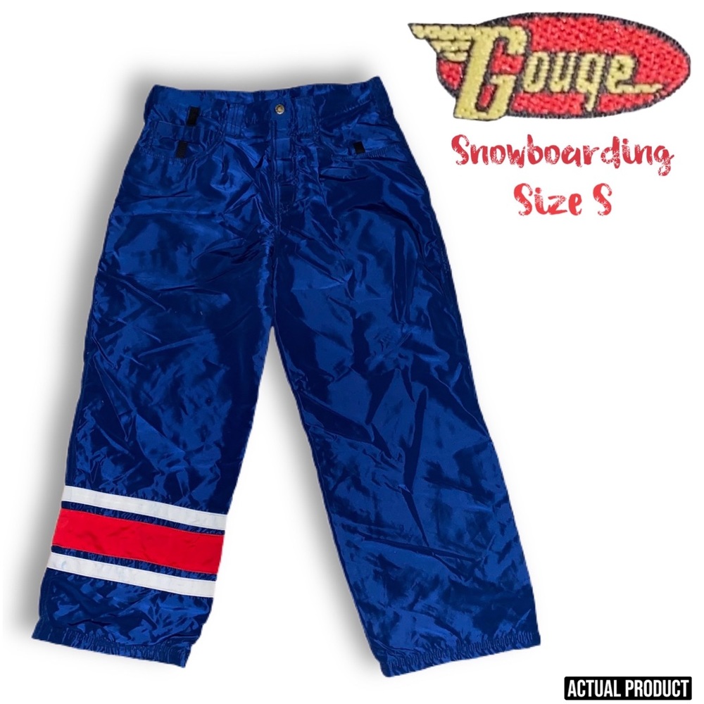 Snowboarding Ski Gourge Pants Size Small Unisex Vintage Blue Red White